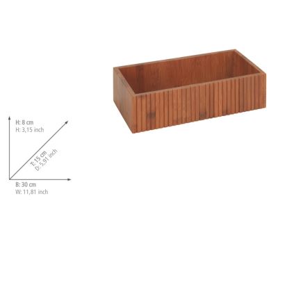 WENKO 54943100 - Boîte MERA 30x15 cm marron