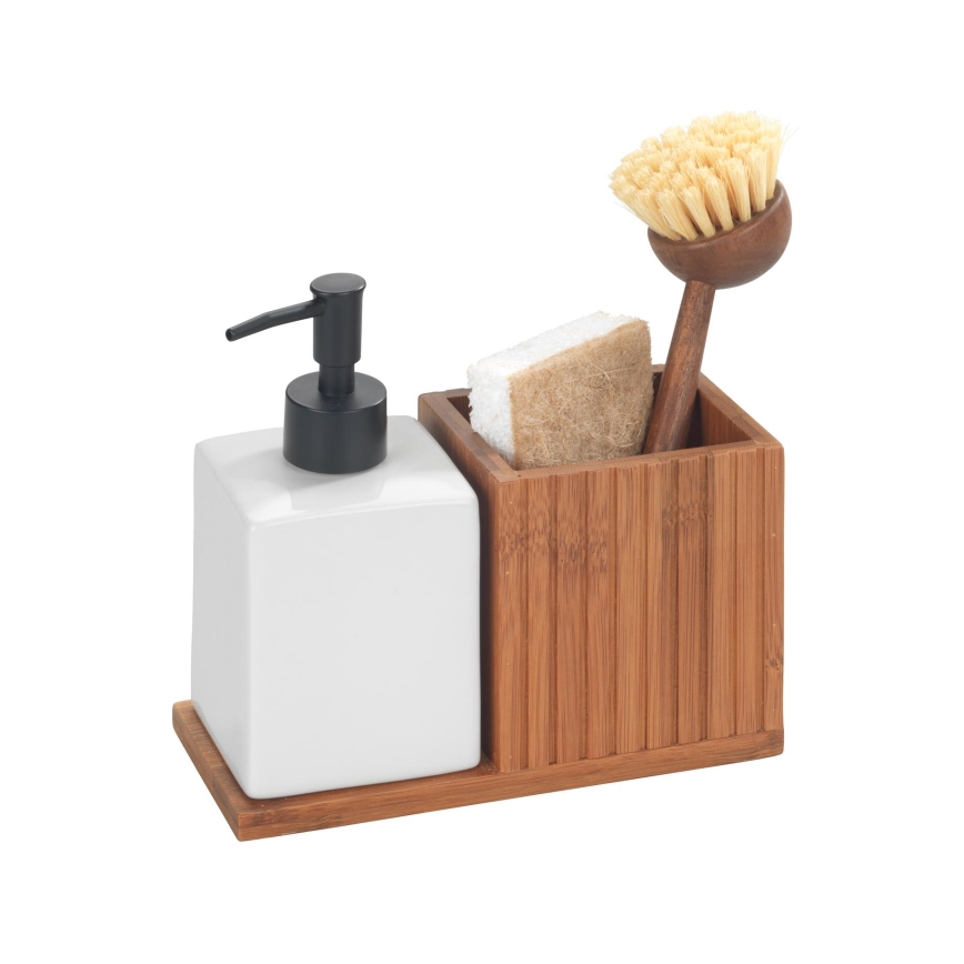 WENKO 54944100 - Distributeur de savon MERA 18,5x17 cm marron