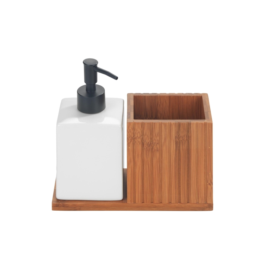 WENKO 54944100 - Distributeur de savon MERA 18,5x17 cm marron