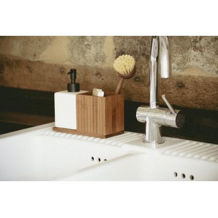 WENKO 54944100 - Distributeur de savon MERA 18,5x17 cm marron