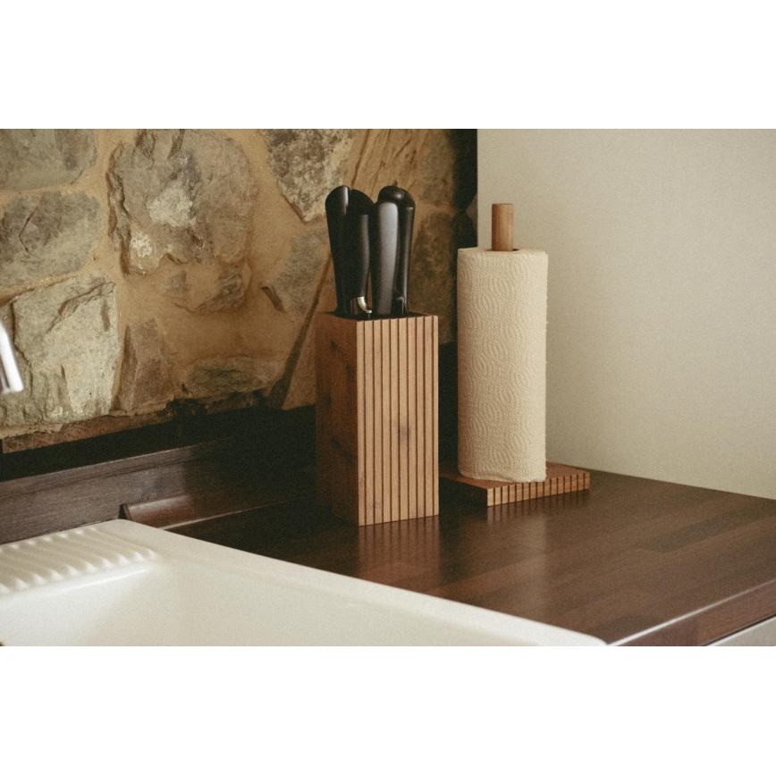 WENKO 54946100 - Porte-rouleaux MERA 15x33 cm marron