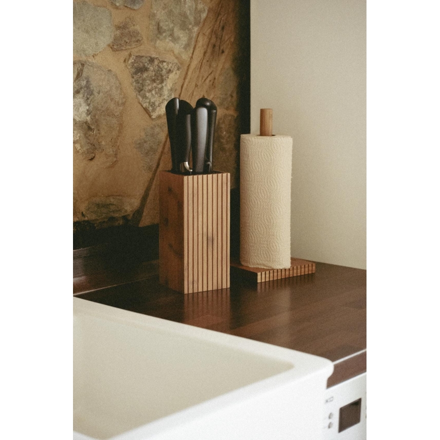 WENKO 54946100 - Porte-rouleaux MERA 15x33 cm marron