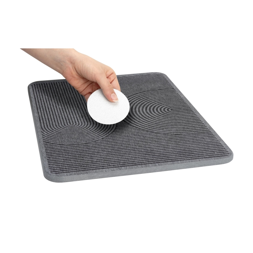 WENKO 54955100 - Tapis d'égouttage DAMON 40x30 cm en diatomite, gris