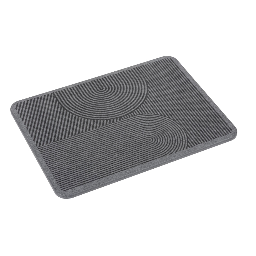 WENKO 54955100 - Tapis d'égouttage DAMON 40x30 cm en diatomite, gris