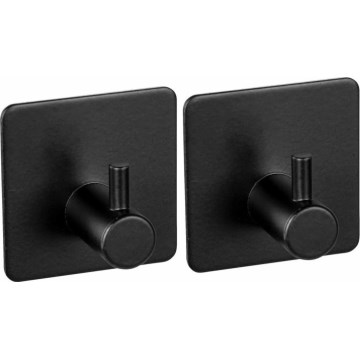 WENKO 55009100-Crochet BLACK OUTDOOR KITCHEN 4,5x4,5 cm inox/noir