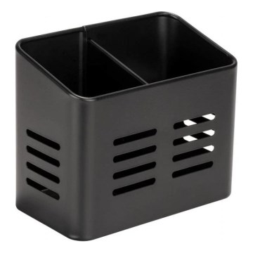 WENKO 55024100-Panier à couverts BLACK OUTDOOR KITCHEN 16x13,5 cm noir