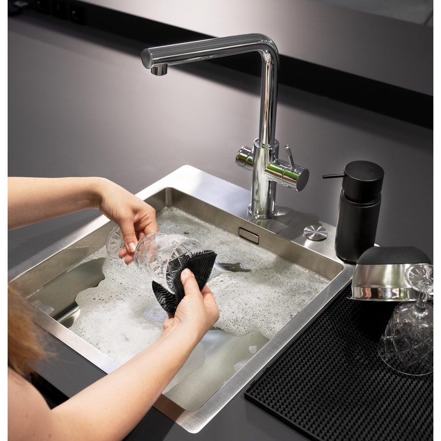 WENKO 55030100 - Éponge BLACK OUTDOOR KITCHEN 12 x 1,2 cm noire