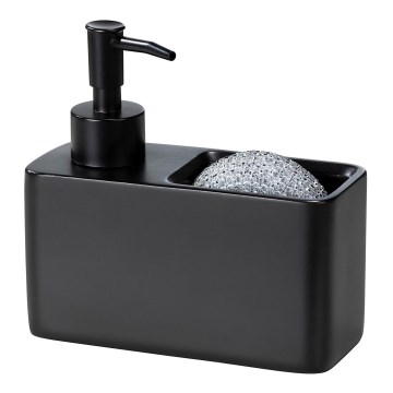 WENKO 55076100 - Distributeur de savon BLACK OUTDOOR KITCHEN 14,5 x 14,3 cm noir
