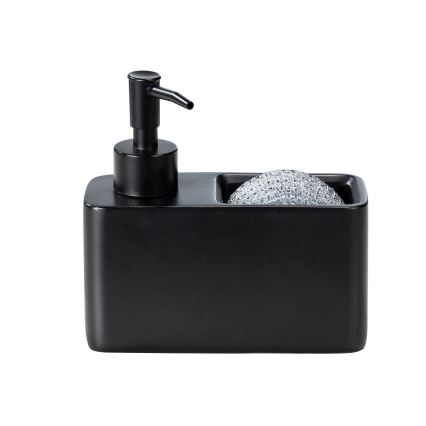 WENKO 55076100 - Distributeur de savon BLACK OUTDOOR KITCHEN 14,5 x 14,3 cm noir