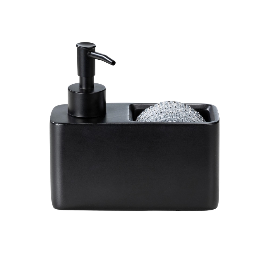 WENKO 55076100 - Distributeur de savon BLACK OUTDOOR KITCHEN 14,5 x 14,3 cm noir