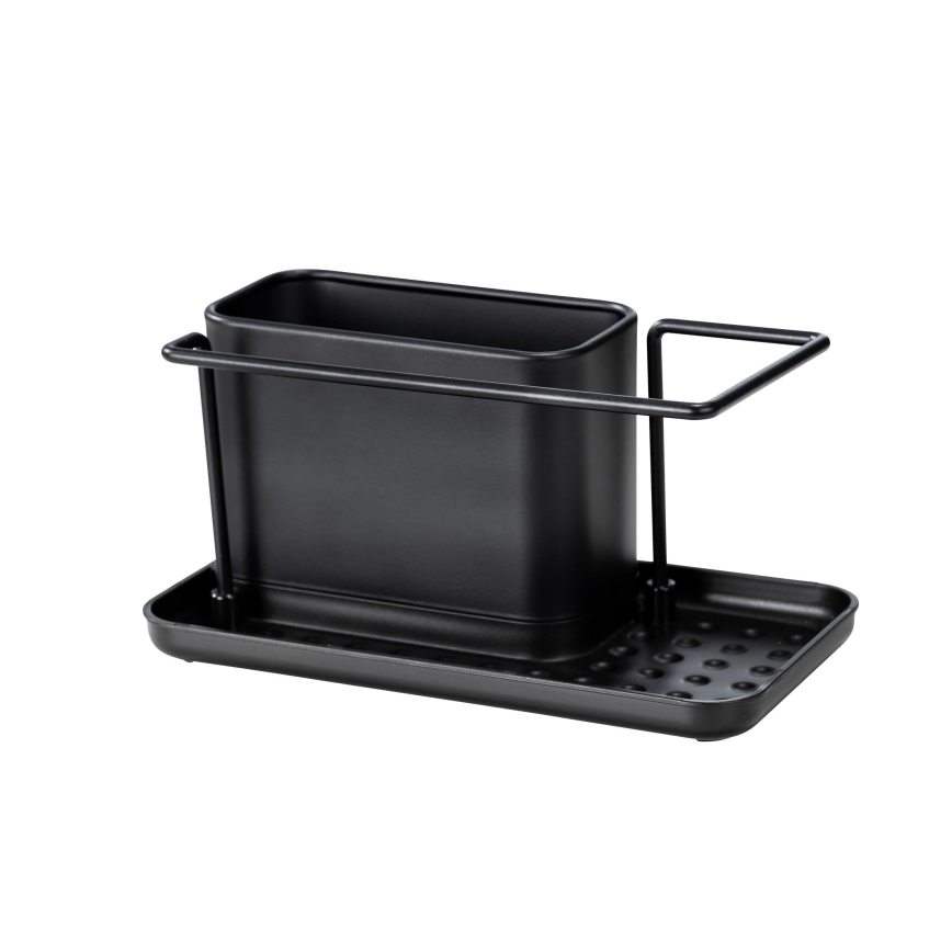 WENKO 55078100 - Organisateur BLACK OUTDOOR KITCHEN 21x12 cm inox/noir