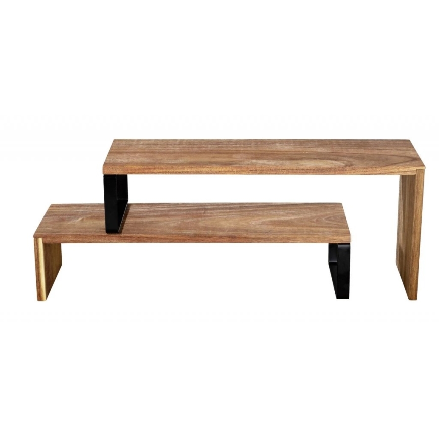 WENKO 55097100 - Étagère pour cuisine d'extérieur noire 36x16 cm marron/noir