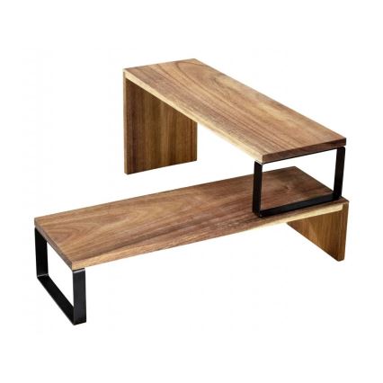 WENKO 55097100 - Étagère pour cuisine d'extérieur noire 36x16 cm marron/noir