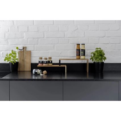 WENKO 55097100 - Étagère pour cuisine d'extérieur noire 36x16 cm marron/noir
