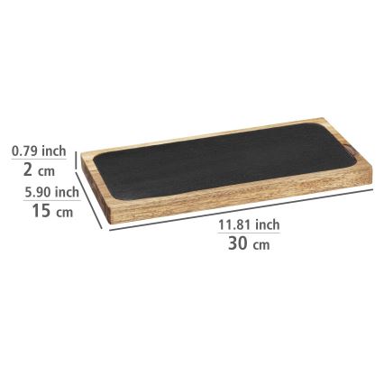 WENKO 55103100 - Planche à découper BLACK OUTDOOR KITCHEN 30 x 15 cm brun/gris
