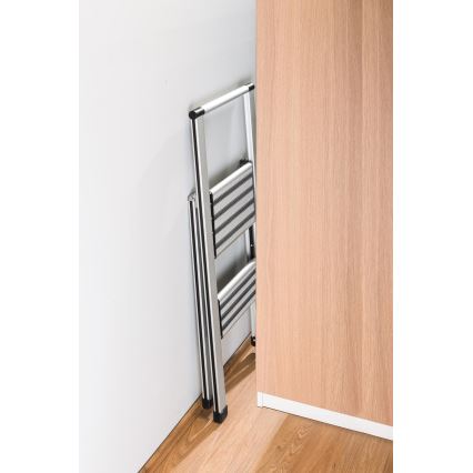 WENKO 601011100 - Escabeau ALU-DESIGN 44x101 cm argent/noir