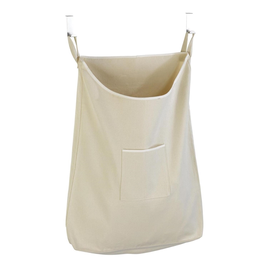 WENKO 62107100 - Panier à linge CANGURO 52 x 81 cm beige/argenté