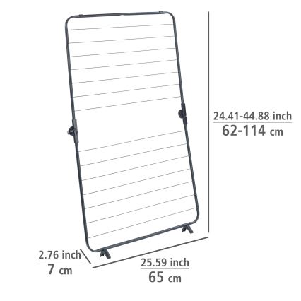 WENKO 63003100 - Étendoir à linge CHAMPION 65x114 cm noir