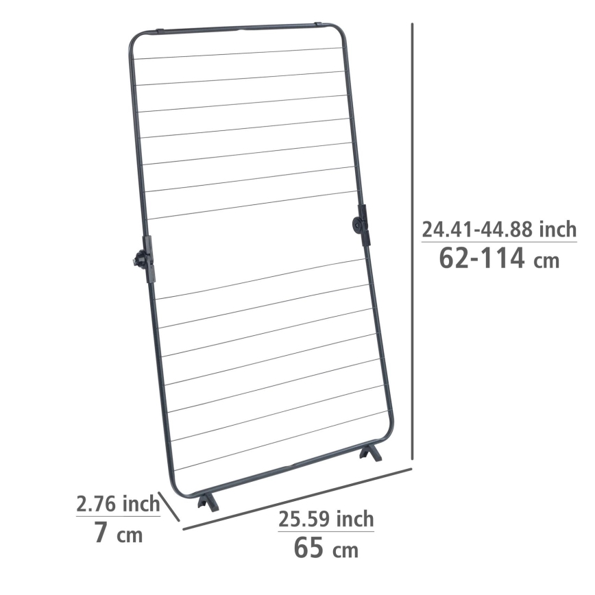 WENKO 63003100 - Étendoir à linge CHAMPION 65x114 cm noir