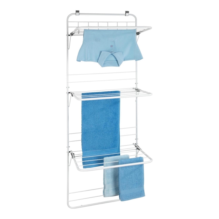 WENKO 63010800 - Étendoir à linge 51x142 cm blanc/gris