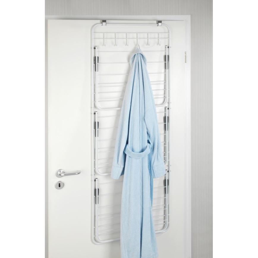 WENKO 63010800 - Étendoir à linge 51x142 cm blanc/gris