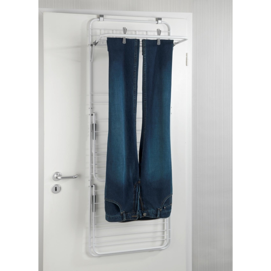WENKO 63010800 - Étendoir à linge 51x142 cm blanc/gris