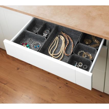 WENKO 64502100 - Organisateur de tiroir FELT 28,5x20 cm gris