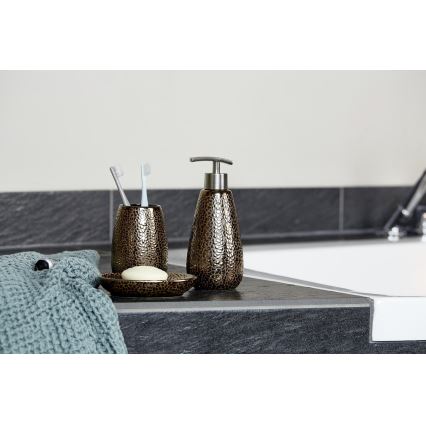 WENKO 69109800 - Set de salle de bains MARRAKESH 12,5x41 cm marron