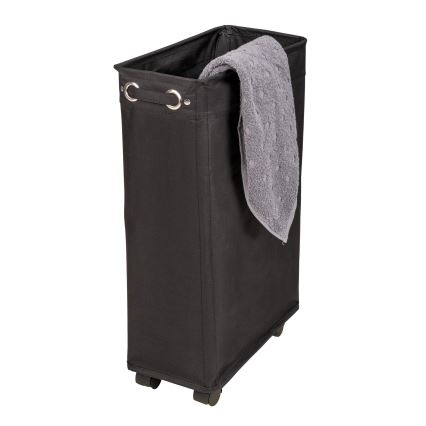 WENKO 69737800 - Panier à linge CORNO 18,5x60 cm noir