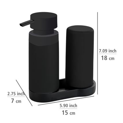 WENKO 69753800 - Organiseur EASY SQUEEZ-E 15x18 cm noir