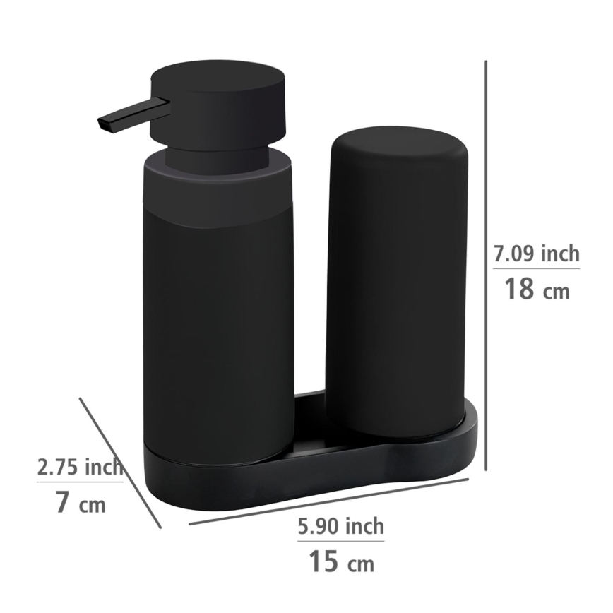 WENKO 69753800 - Organiseur EASY SQUEEZ-E 15x18 cm noir