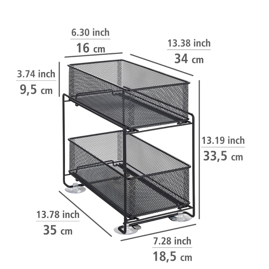 WENKO 69768800 - Support pour prise GIOMA 35x33,5 cm noir