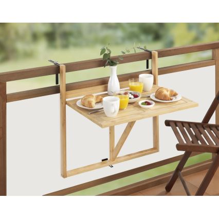 WENKO 69806800 - Table WAIKIKI 64x65 cm blanc/marron