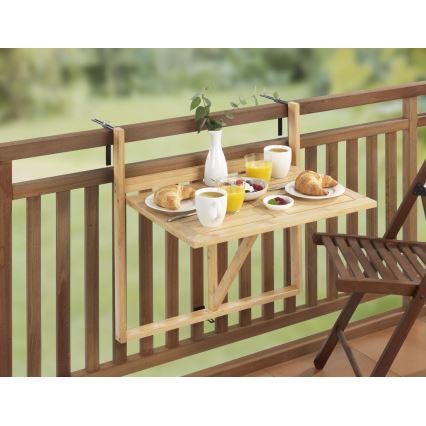 WENKO 69806800 - Table WAIKIKI 64x65 cm blanc/marron