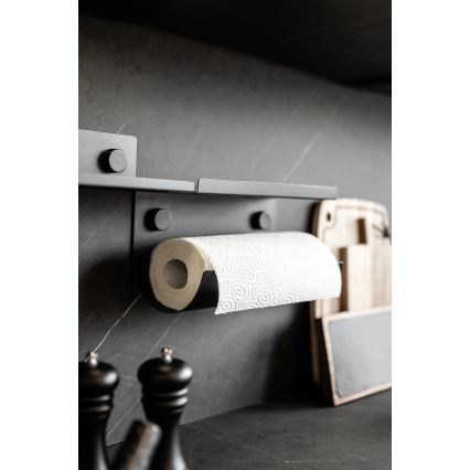 WENKO 71144800 - Porte-rouleau JET 30 x 15 cm noir