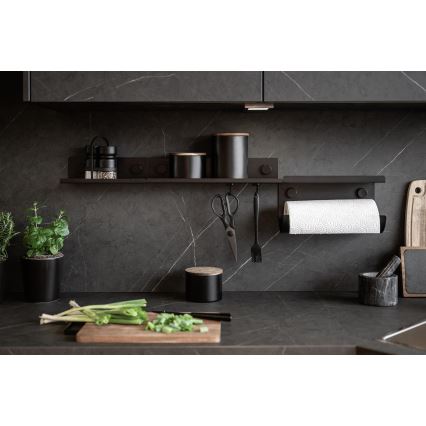 WENKO 71144800 - Porte-rouleau JET 30 x 15 cm noir