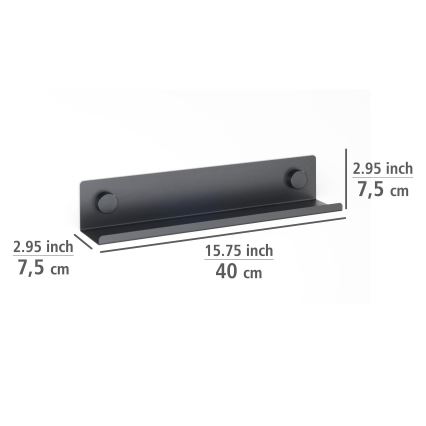 WENKO 71146800 - Pots à épices JET 40 x 7,5 cm noirs
