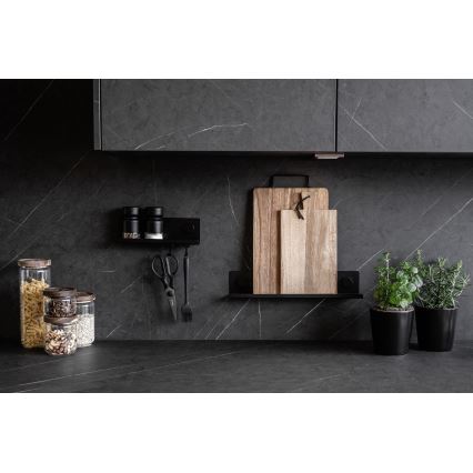 WENKO 71146800 - Pots à épices JET 40 x 7,5 cm noirs