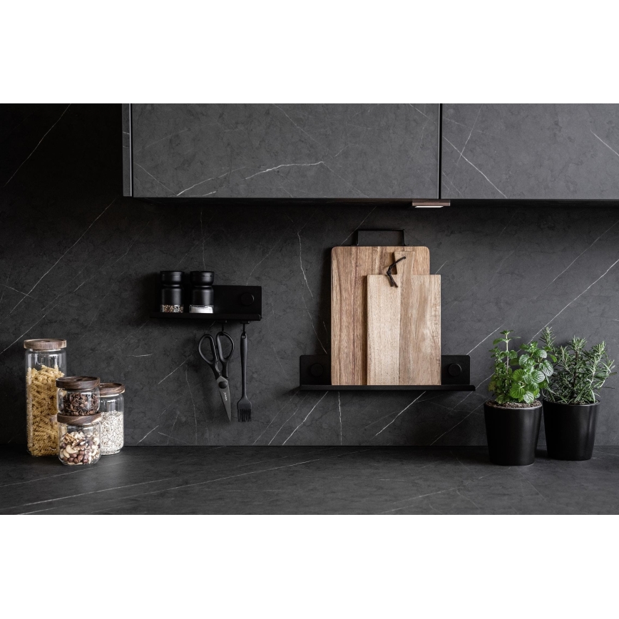 WENKO 71146800 - Pots à épices JET 40x7,5 cm noirs