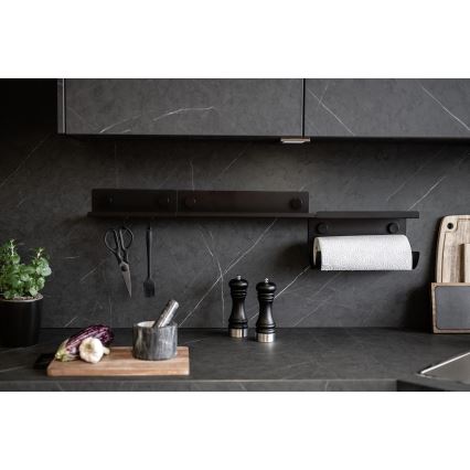 WENKO 71147800 - Étagère JET 25 x 7,5 cm noire