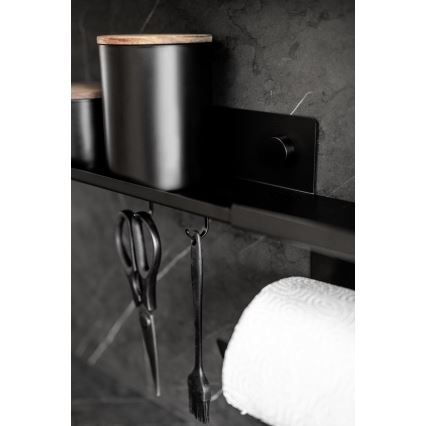 WENKO 71147800 - Étagère JET 25 x 7,5 cm noire