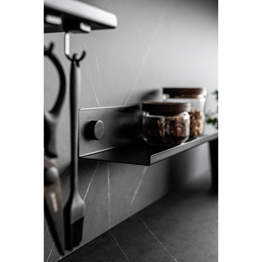 WENKO 71147800 - Étagère JET 25 x 7,5 cm noire