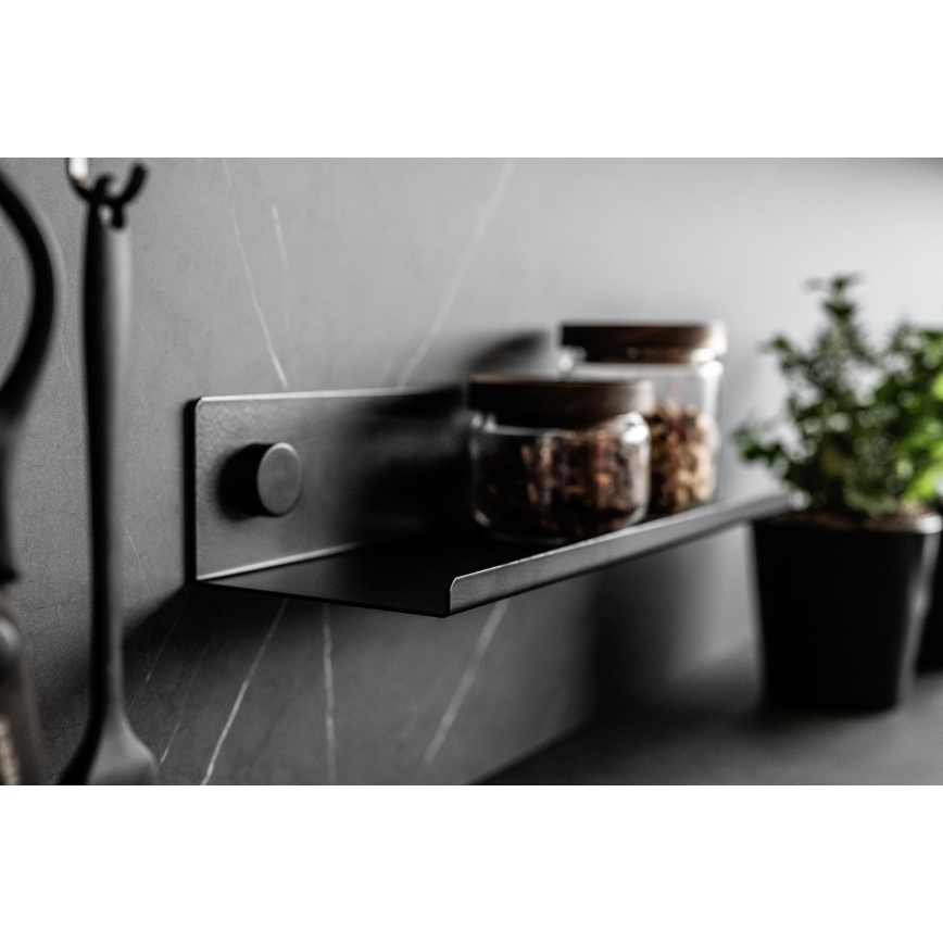 WENKO 71147800 - Étagère JET 25x7,5 cm noire