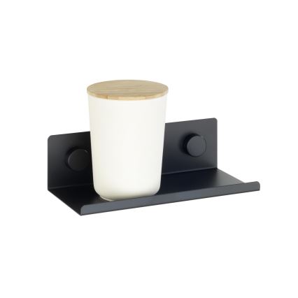 WENKO 71147800 - Étagère JET 25x7,5 cm noire