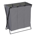WENKO 71297800 - Panier à linge TRIO 69 x 76 cm gris/noir
