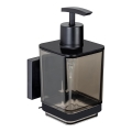 WENKO 71444800 - Distributeur de savon VACUUM-LOC QUADRO ED 7,5 x 16 cm noir
