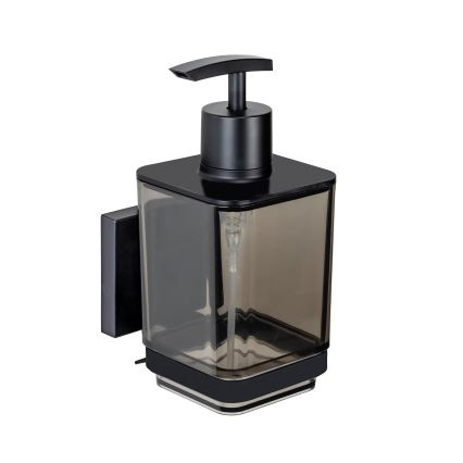 WENKO 71444800 - Distributeur de savon VACUUM-LOC QUADRO ED 7,5 x 16 cm noir