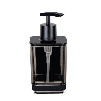 WENKO 71444800 - Distributeur de savon VACUUM-LOC QUADRO ED 7,5 x 16 cm noir