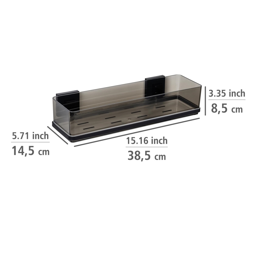 WENKO 71446800 - Étagère VACUUM-LOC QUADRO ED 38,5x14,5 cm noire