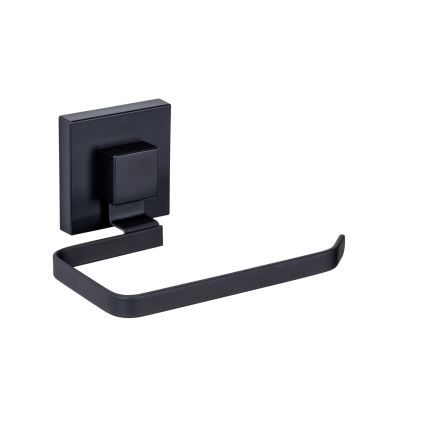 WENKO 71447800 - Porte-rouleau de papier toilette VACUUM-LOC QUADRO ED 14x11 cm noir